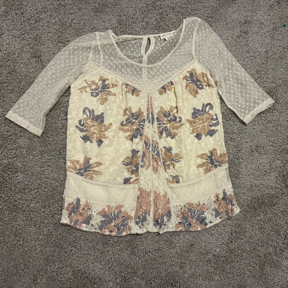 Sheer Embroidered Top